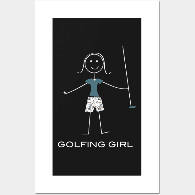 Funny Womens Golf Golfing Girl Wall Art by whyitsme